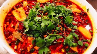 麻辣水煮豆腐鱼片(Spicy Water-Boiled Fish With Tofu_Sichuan Style)