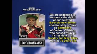 Bartholomew Simon ~ Short Obituary