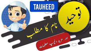 Tauheed name meaning in urdu and English with lucky number | Islamic Baby Boy Name | Ali Bhai