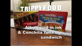 Trippy Quickie: Albo squid in ink and Conchita tuna dip sandwich #shorts