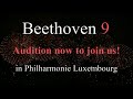 Choir recruitment Beethoven 9 - CCL in Luxembourg Philharmonie