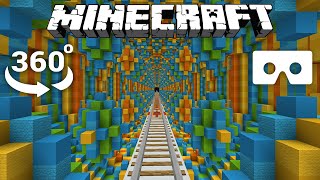 Roller Coaster OPTICAL ILLUSION! in 360° - Minecraft [VR] 4K 60FP - Part 1