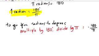 converting degrees and radians