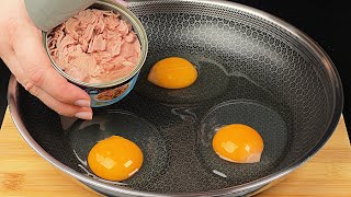 Do you have eggs and canned tuna in the fridge?❓ Easy and healthy dinner!