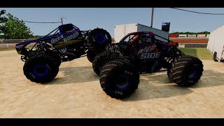 Overboard motorsports Monster Truck Skills \u0026 Freestyle - BeamNG