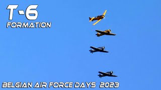 4Kᵁᴴᴰ  T-6 Formation X4   Belgian Air Force Days  2023