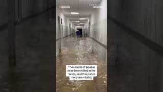 Hospital in Libya flooded after a dam burst