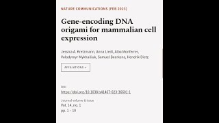 Gene-encoding DNA origami for mammalian cell expression | RTCL.TV