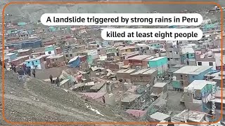 Strong rains trigger deadly landslide in Peru