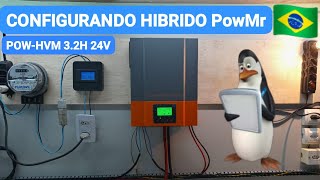 CONFIGURAÇÃO DO INVERSOR HÍBRIDO POWMR 24V 220V 3000W