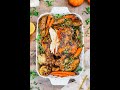 Citrus Garlic Herb Butter Roasted Chicken / #thanksgivingrecipes #chickendinner  #chickenrecipes