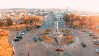 Plaza Batlle, desde un drone. ARTIGAS URUGUAY(4K)