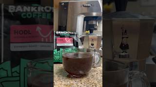 Making an Americano with a moka pot. #coffee #americano #coffeerecipe #coffeevlog #espresso