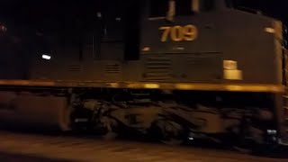 [CSX]709 ES44AH Leads Q039-03 Through Fayetteville NC With A Wierd Sounding Horn