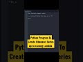 Python Program To Create Fibonacci Series up to n Using Lambda #shorts #python #programming #coding