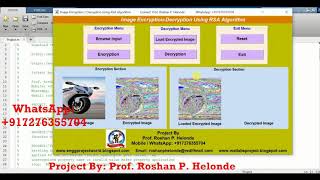 Image Encryption Using RSA Algorithm Matlab Project Source Code - Encryption Decryption Using RSA