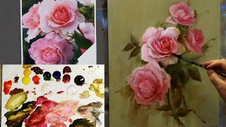 Beginning Roses with Acrylics  Dutch Dirty White Technique