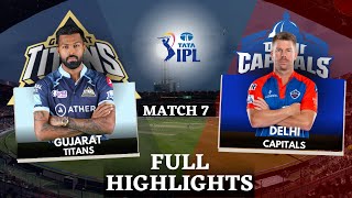 DC vs GT Match Highlights | Delhi Capitals vs Gujarat Titans Highlights | Sai Sudharsan Batting