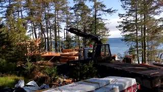 Prefab home assembly on Galiano Island BC, part 1