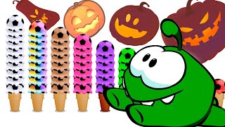 Learn English with Om Nom - Om Nom counts colorful ice cream scoops