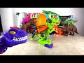 jurassic world unboxing review asmr colorful dinosaur t rex kentrosaurus triceratops dino eggs