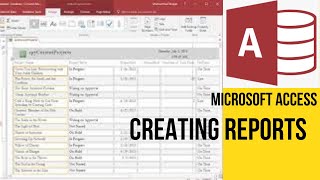 Access: Creating Reports | Database Reports