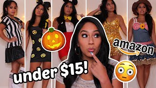 CHEAP UNDER $15 AMAZON HALLOWEEN COSTUME TRY-ON HAUL 2020! 5’ AND UNDER