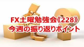 FX土曜勉強会《228》今週の振り返りポイント