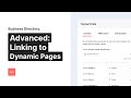 Business Directory Widget | 3 of 3 – Advanced: Linking to Dynamic Pages