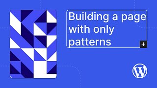 Building a page with only patterns