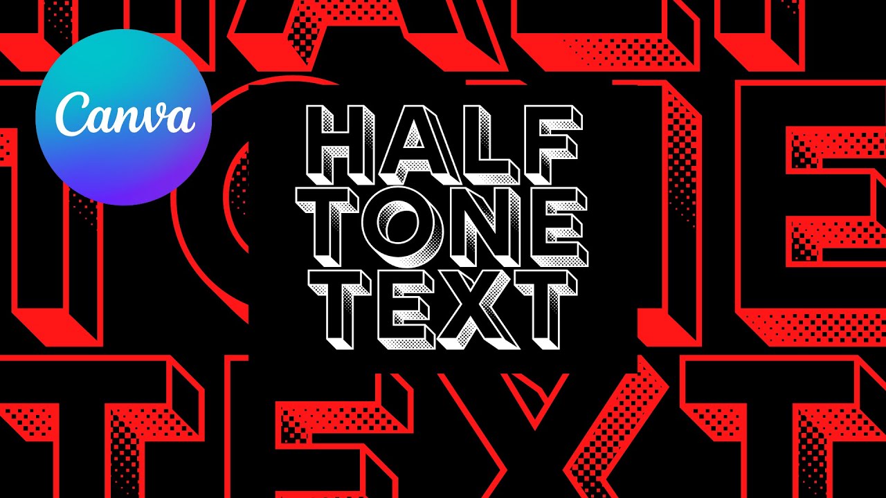 How To Create Halftone Text Effect In Canva Easy Canva Youtube