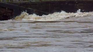 River Lune during 2015 floods in UK.