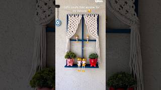 DIY Fake window for Balcony | faux window | super easy upcycled DIY #shorts #balcony #fakewindow