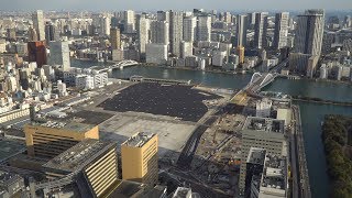 築地市場の解体状況（2020年2月8日）