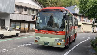 高知県北交通バス車窓 鏡庁舎前→高知駅前/ 鏡庁舎前910発(土佐山庁舎前行)