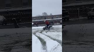 Raptor 700 playing with snow