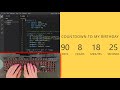 ASMR Programming - Countdown Timer | Countdown to my Birthday | Html CSS & JavaScript - No Talking