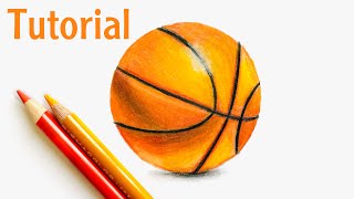 How To Draw A Basketball| Color Pencil Tutorial
