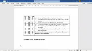 VIDEO Orientation Checklist