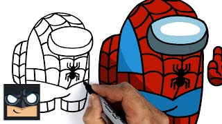 How To Draw Spiderman Crewmate | Among Us