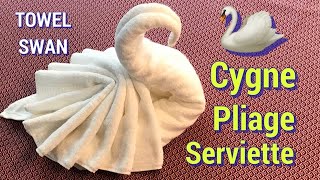 Pliage Serviette de Bain Cygne - Swan Towel - TUTO