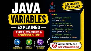 #5 Java Variables Explained 🔥 | Types, Examples & Beginner Guide