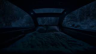 Car Camping In A Blizzard With Howling Wind Sound | T1 Camper Van | Blizzard Sounds For Sleeping