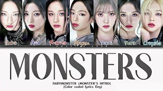 [OFFICIAL AUDIO] BABYMONS7ER- MONSTERS (INTRO) (Color Coded Lyrics Eng)