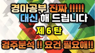 [경마공부 진짜 대신해 드립니다] 제 6탄!!  경주분석. 복기자료 가지고 하는 것입니다!!!  다른거 갖고 하는거 아닙니다. 다만, 이렇게 해야 복기자료가 빛을 봅니다.