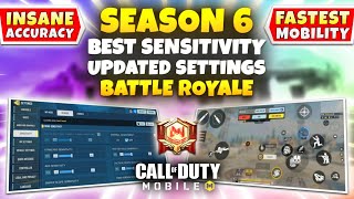 The MOST BALANCED SETTINGS For Season 6 Battle Royale | COD Mobile | BEST SENSITIVITY For BR (2024)