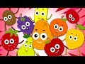 Ten Little Fruits Jumping On The Bed | Fruits Song | Learn Fruits | Nursery Rhymes | Kids Song