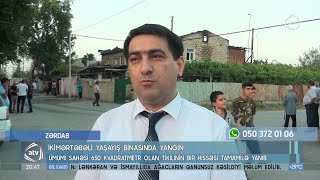 İkimərtəbəli yaşayış binasında yanğın