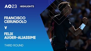 Francisco Cerundolo v Felix Auger-Aliassime Highlights | Australian Open 2023 Third Round