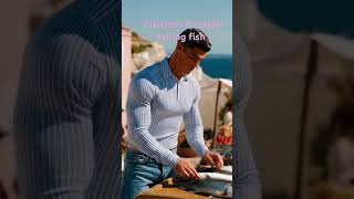 Cristiano Ronaldo selling fish